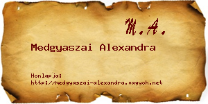 Medgyaszai Alexandra névjegykártya