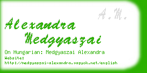 alexandra medgyaszai business card